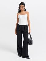 Брюки-палаццо с высокой посадкой