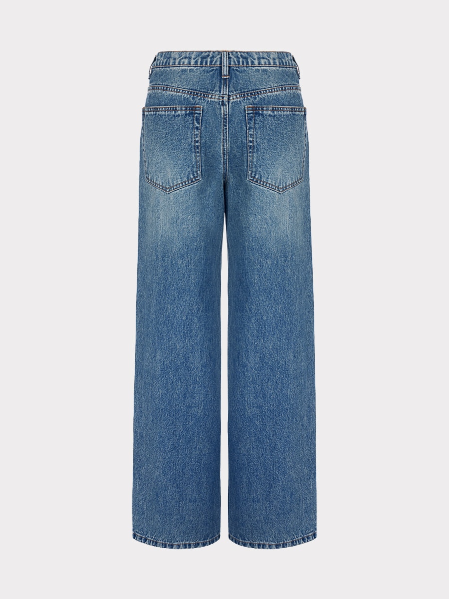 Джинсы Wide leg со средней посадкой