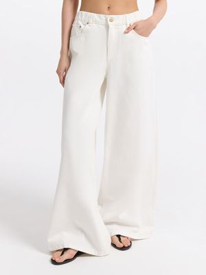 

Джинсы Wide leg со средней посадкой