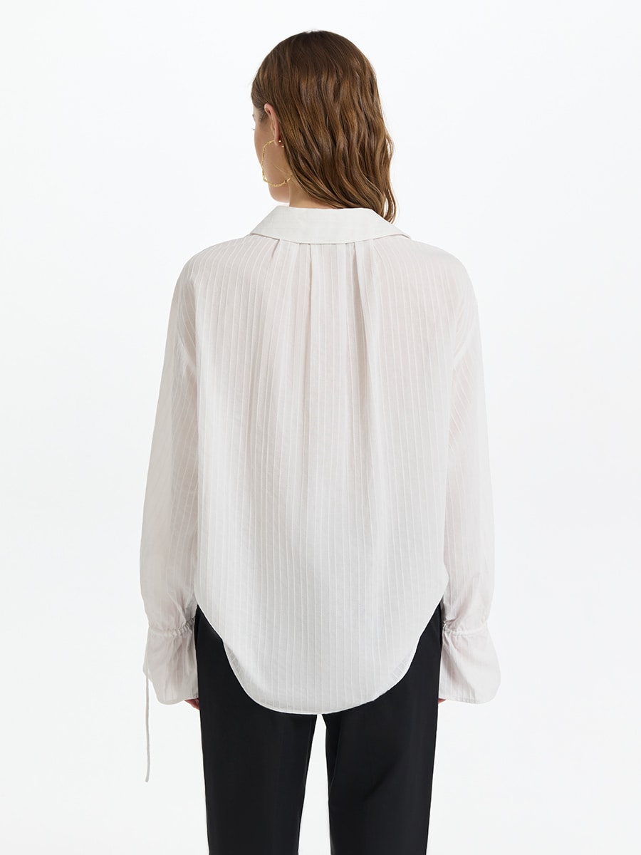 Блузка с расклешенными манжетами 4256006306-1