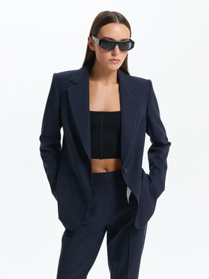 

Однобортный жакет прямого кроя