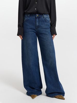 

Джинсы Wide leg со средней посадкой