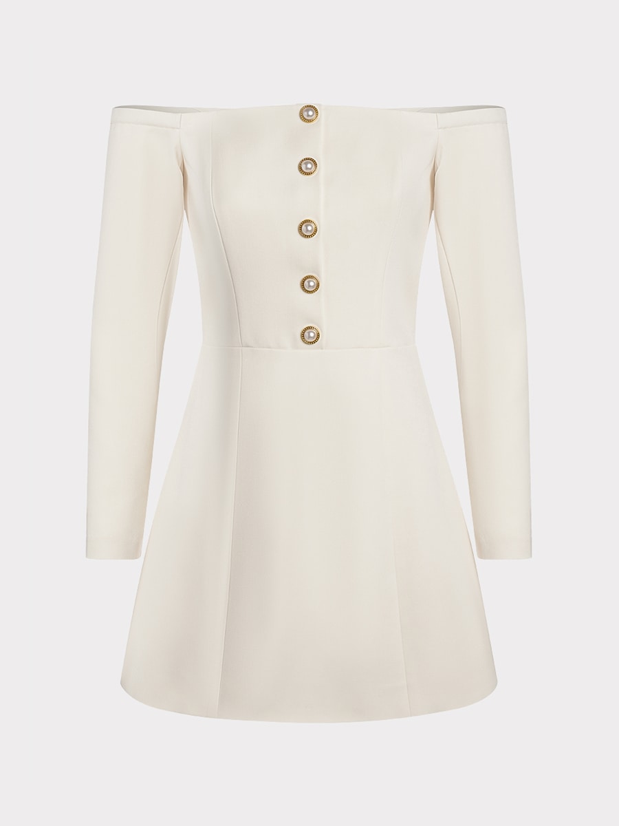 Платье мини с открытыми плечами