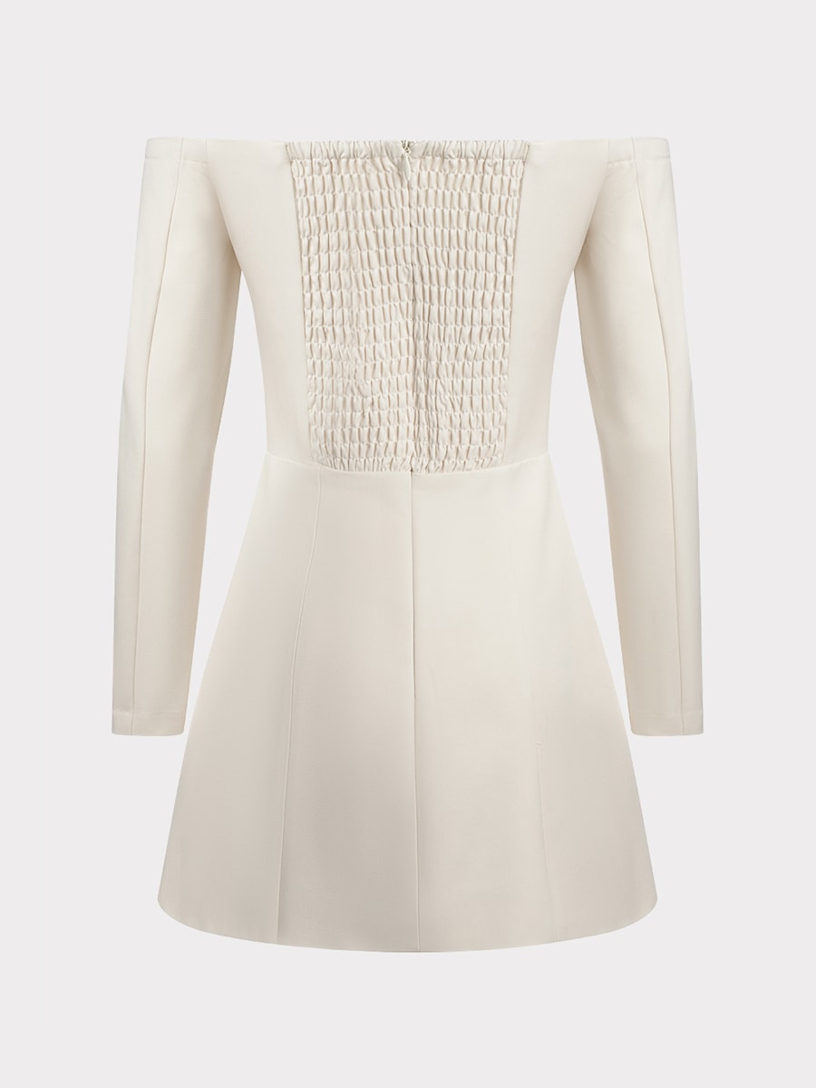 Платье мини с открытыми плечами