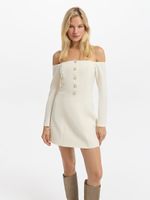 Платье мини с открытыми плечами