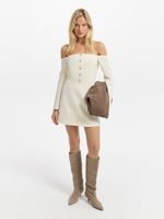 Платье мини с открытыми плечами