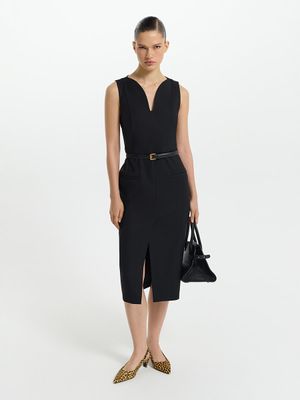 

Платье-футляр с ремнем