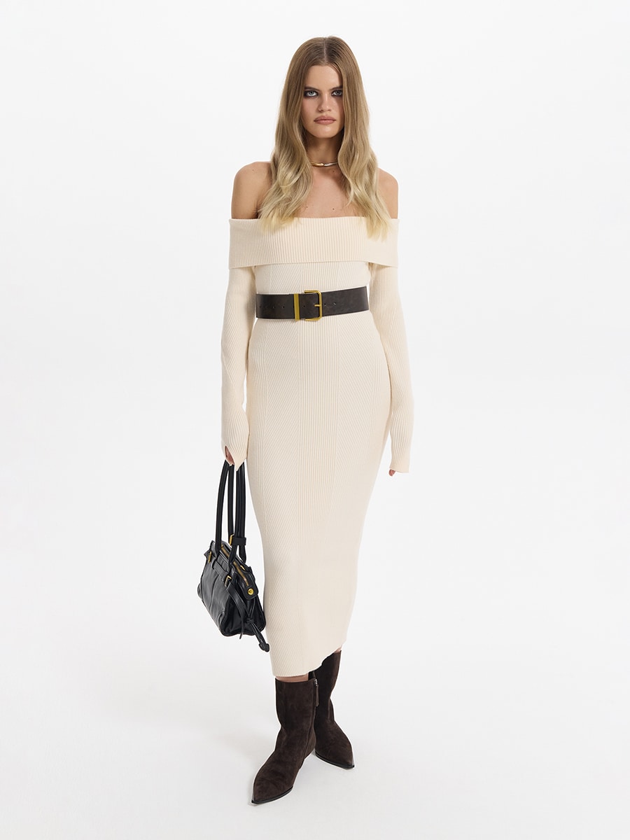 Трикотажное платье миди