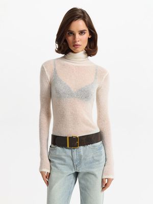 

Полупрозрачная водолазка из шерсти альпаки