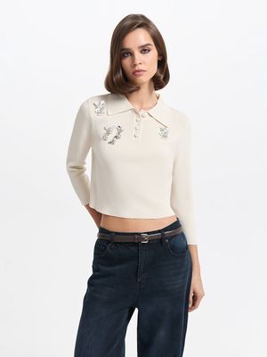 

Джемпер из вискозы с вышивкой