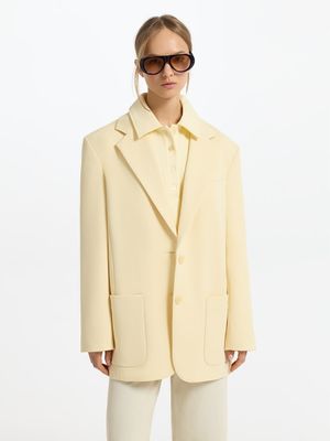 Однобортный жакет свободного кроя