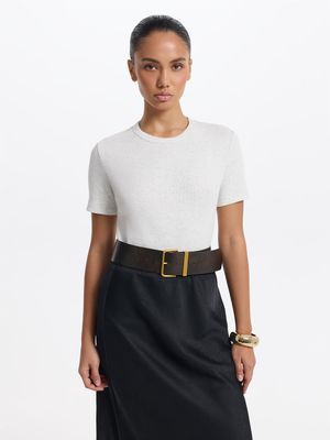 

Футболка прилегающего кроя в рубчик