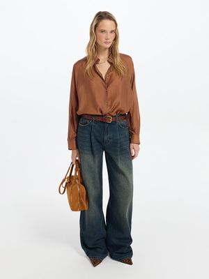 

Джинсы Wide leg со средней посадкой