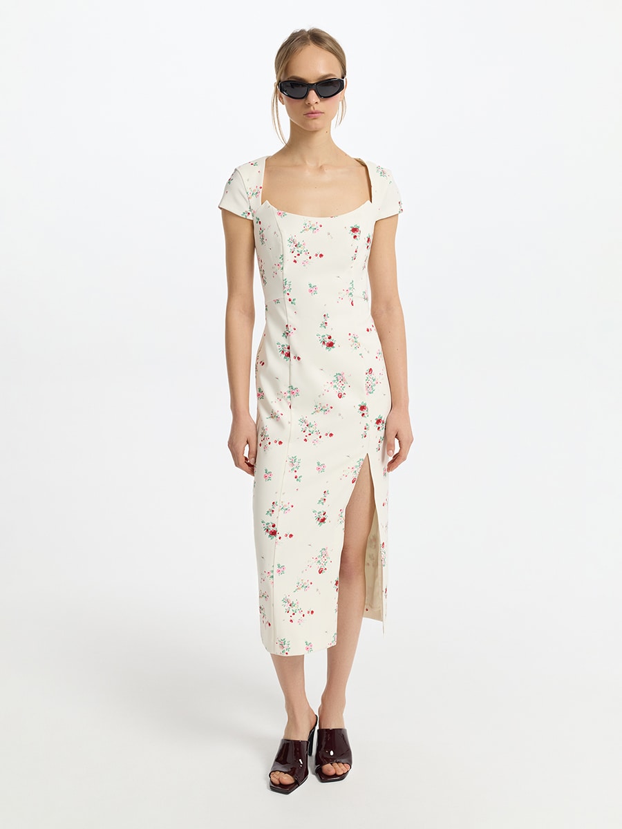 Платье-футляр с разрезом 5153625529-59