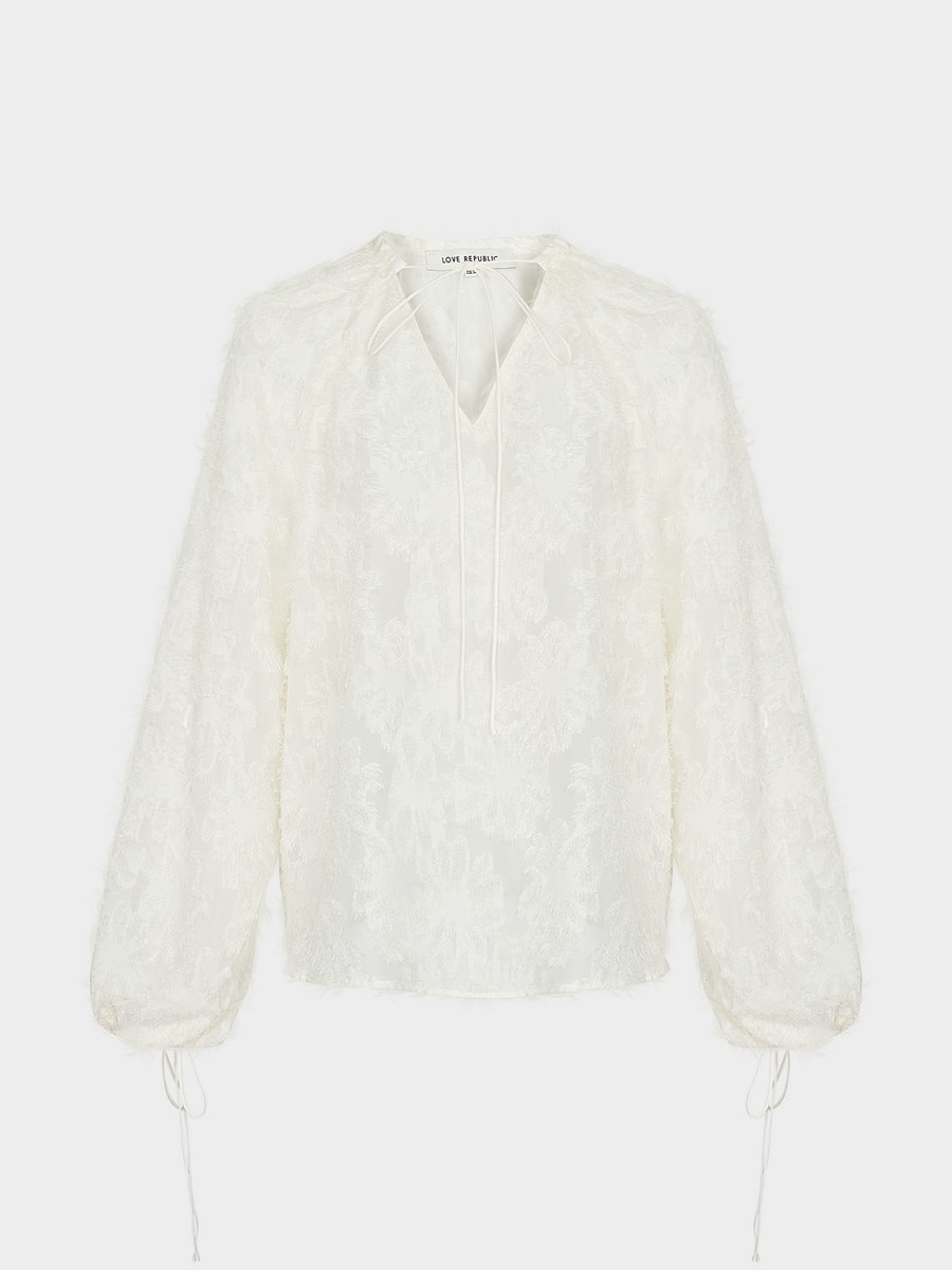 Блузка с объемными цветами 5254029349-60