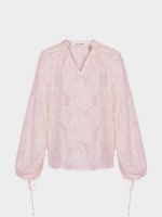 Блузка с объемными цветами