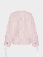 Блузка с объемными цветами