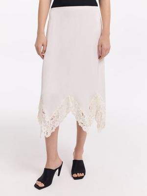 Юбка из 100% вискозы с кружевом