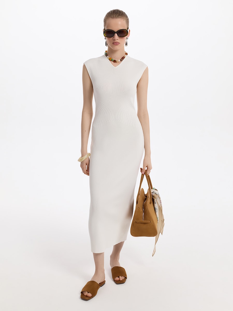 Трикотажное платье миди