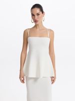 Трикотажный топ с баской