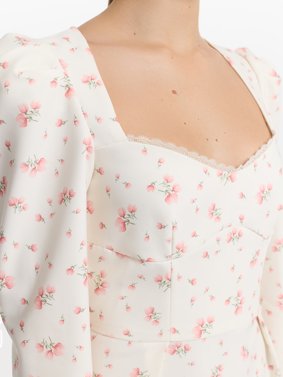 Платье мини с цветочным принтом 5254633546-59
