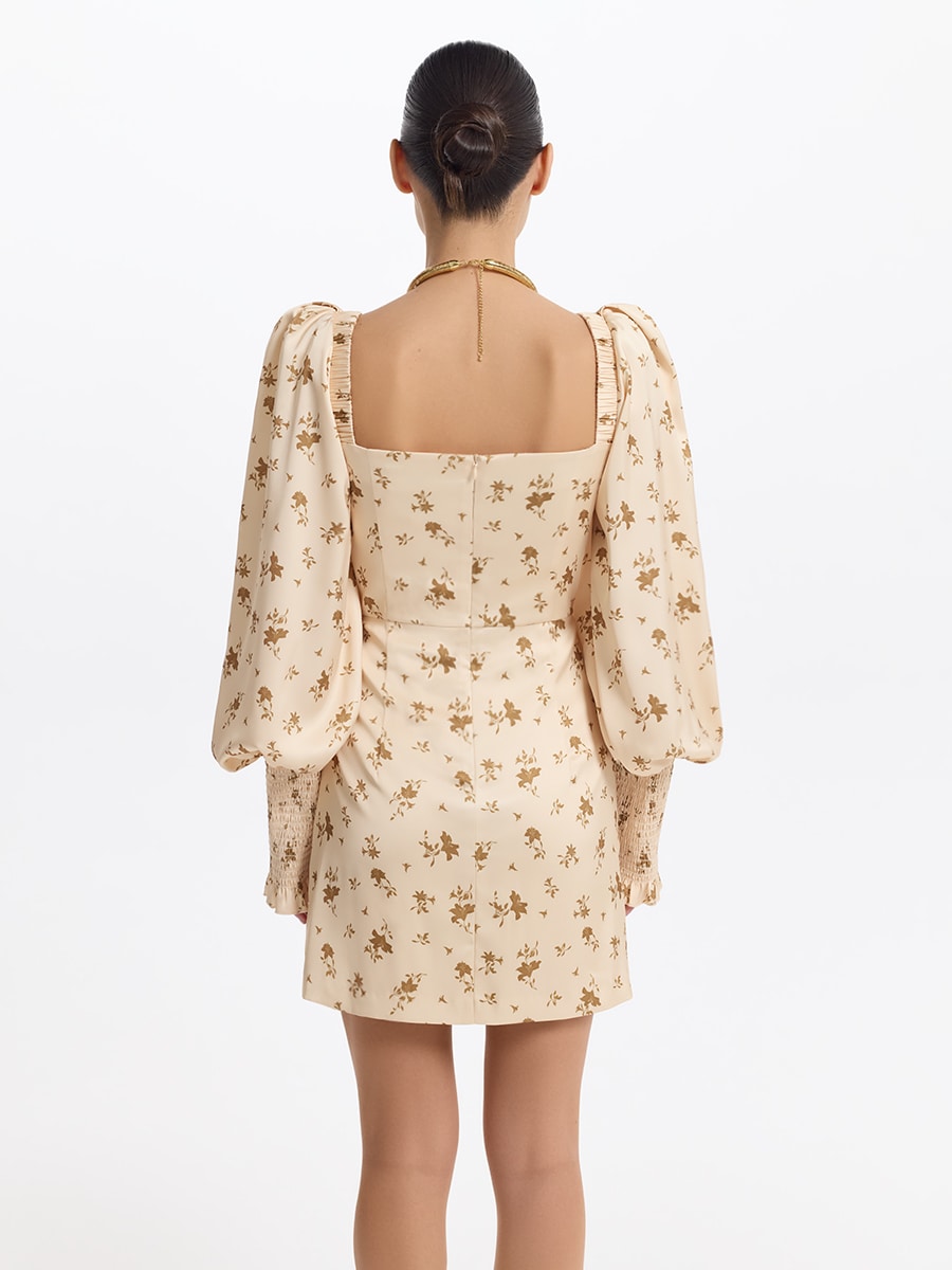 Атласное платье мини 