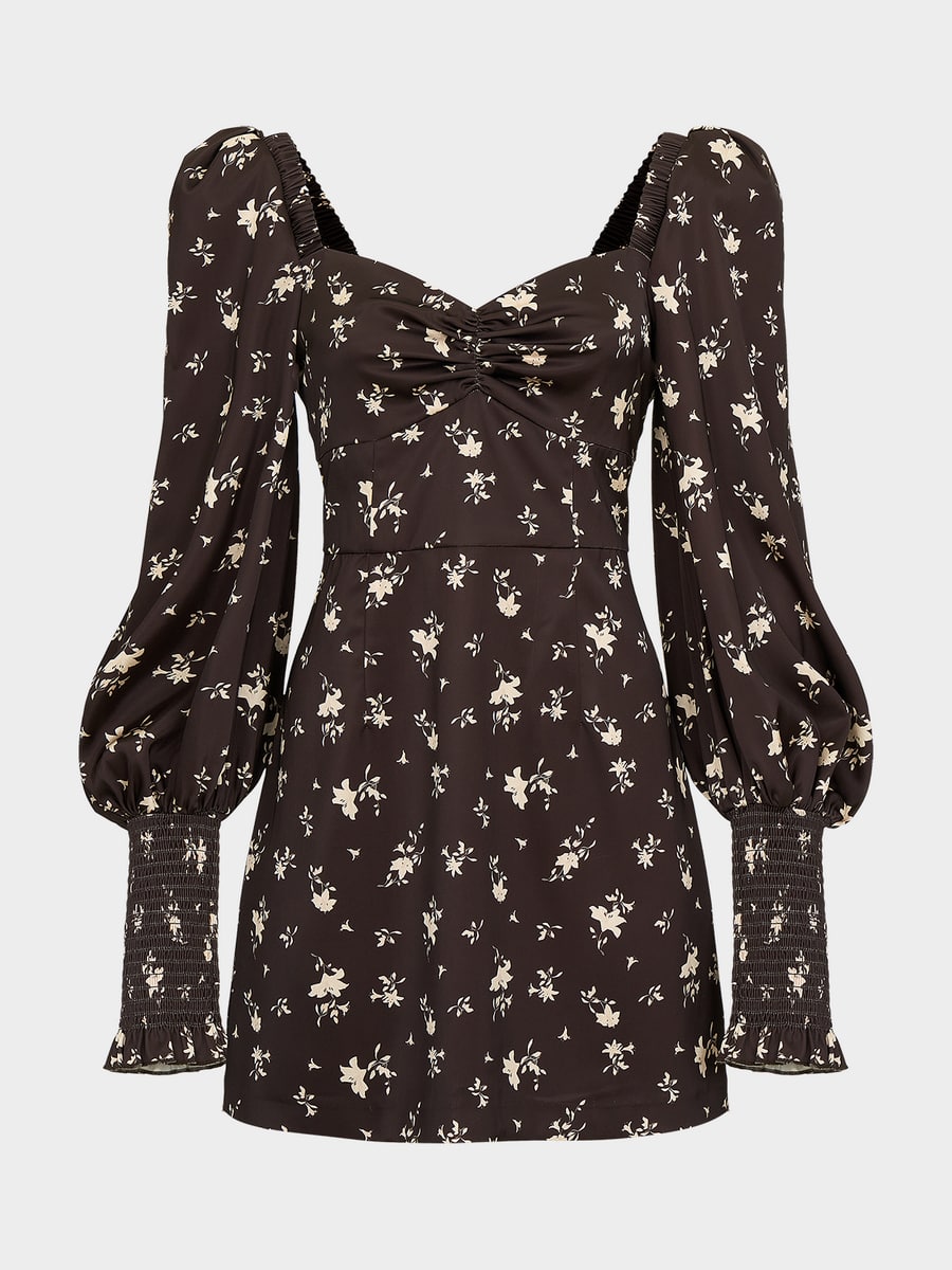 Атласное платье мини 