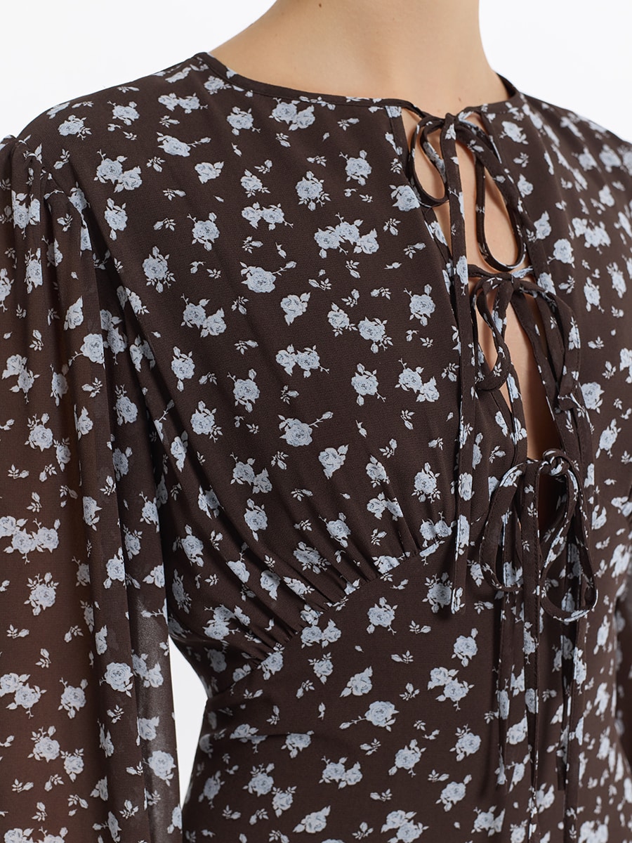 Шифоновое платье мини 