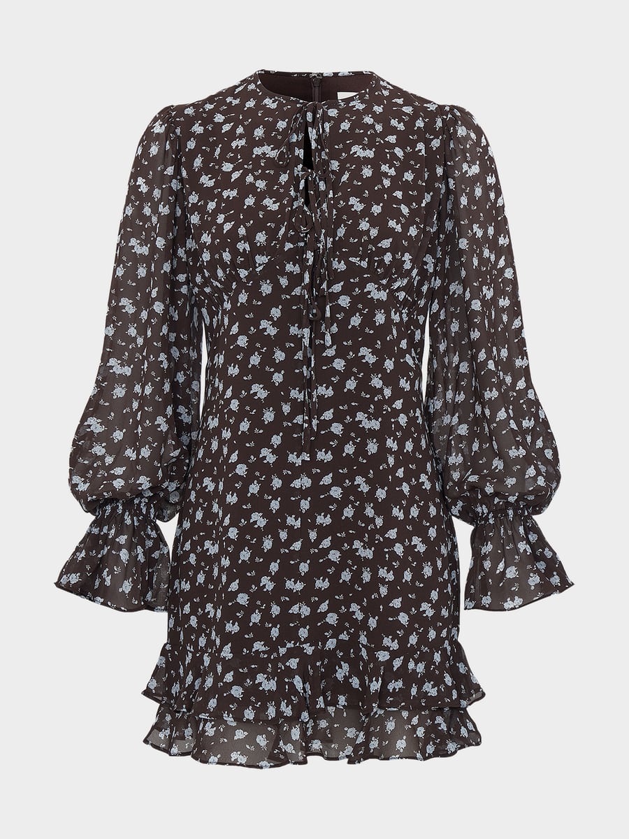 Шифоновое платье мини 