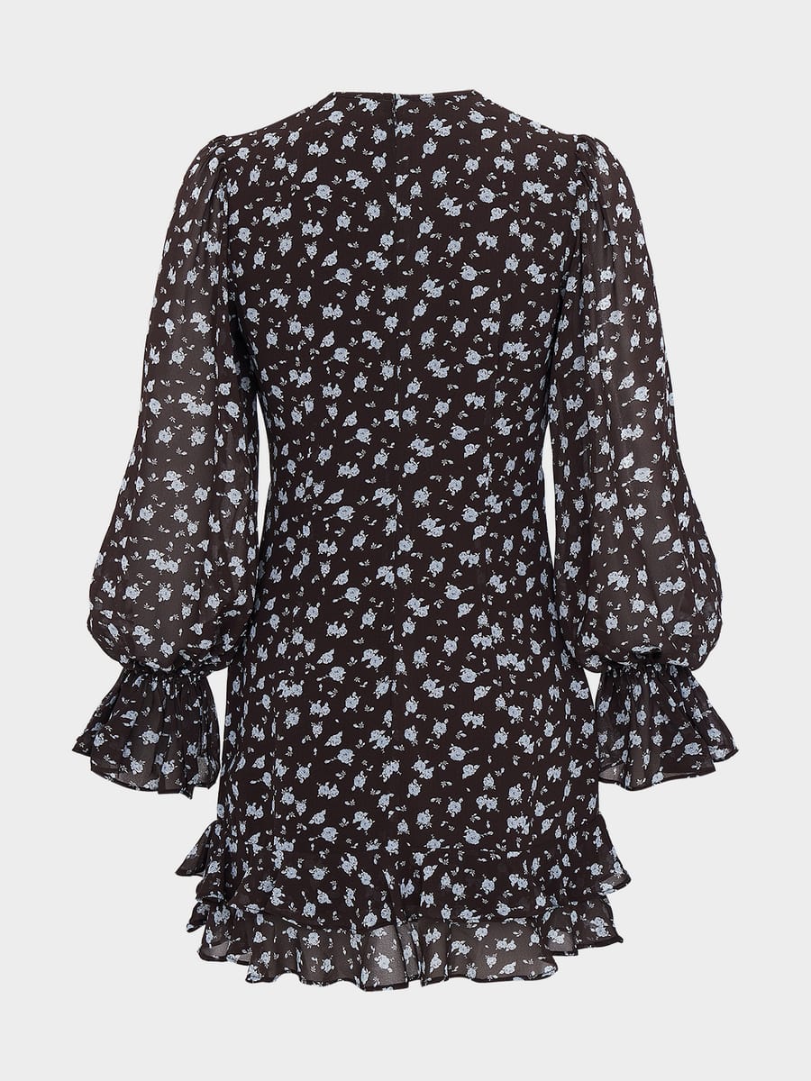 Шифоновое платье мини 