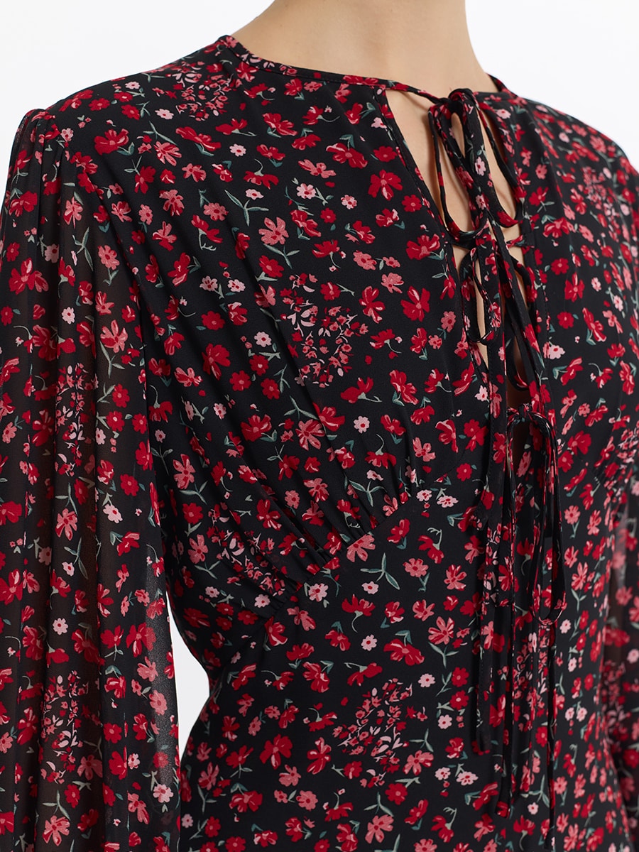 Шифоновое платье мини 