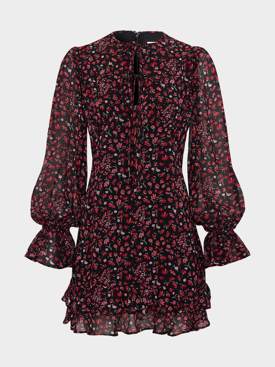 Шифоновое платье мини 