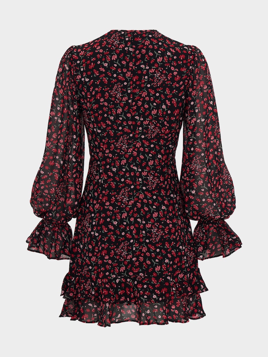 Шифоновое платье мини 