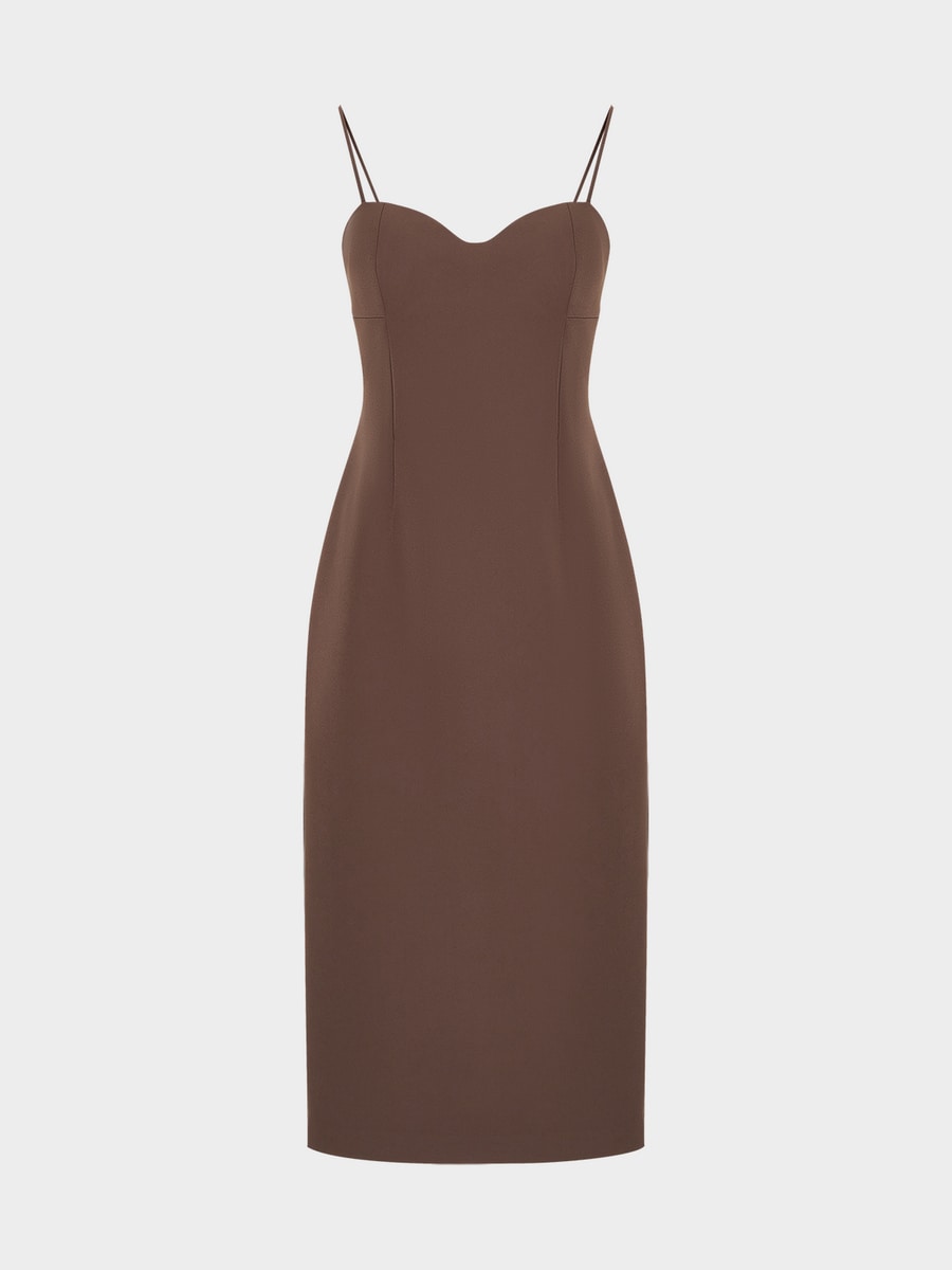 Платье-футляр на бретелях