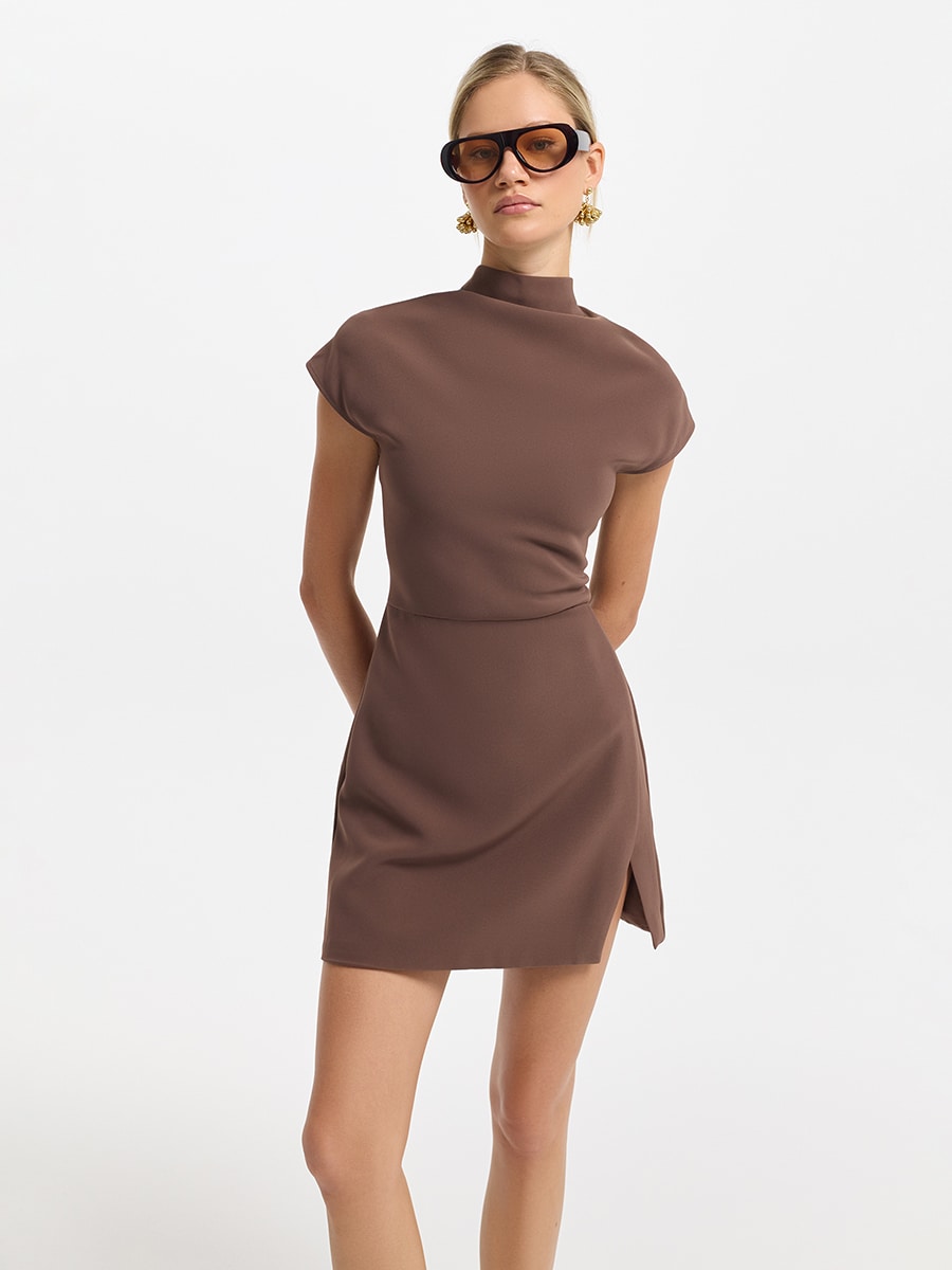 Платье мини с драпировкой 5254637551-22