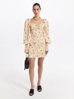 Атласное платье мини 