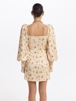 Атласное платье мини 