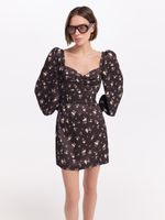 Атласное платье мини 