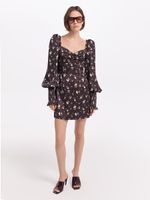 Атласное платье мини 