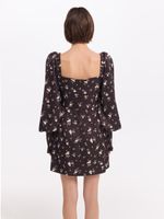 Атласное платье мини 