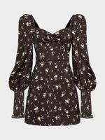 Атласное платье мини 