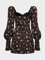 Атласное платье мини 