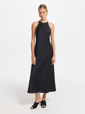 

Атласное платье миди