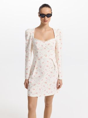 

Платье мини с цветочным принтом