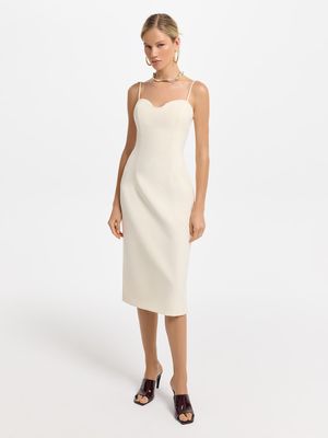 

Платье-футляр на бретелях