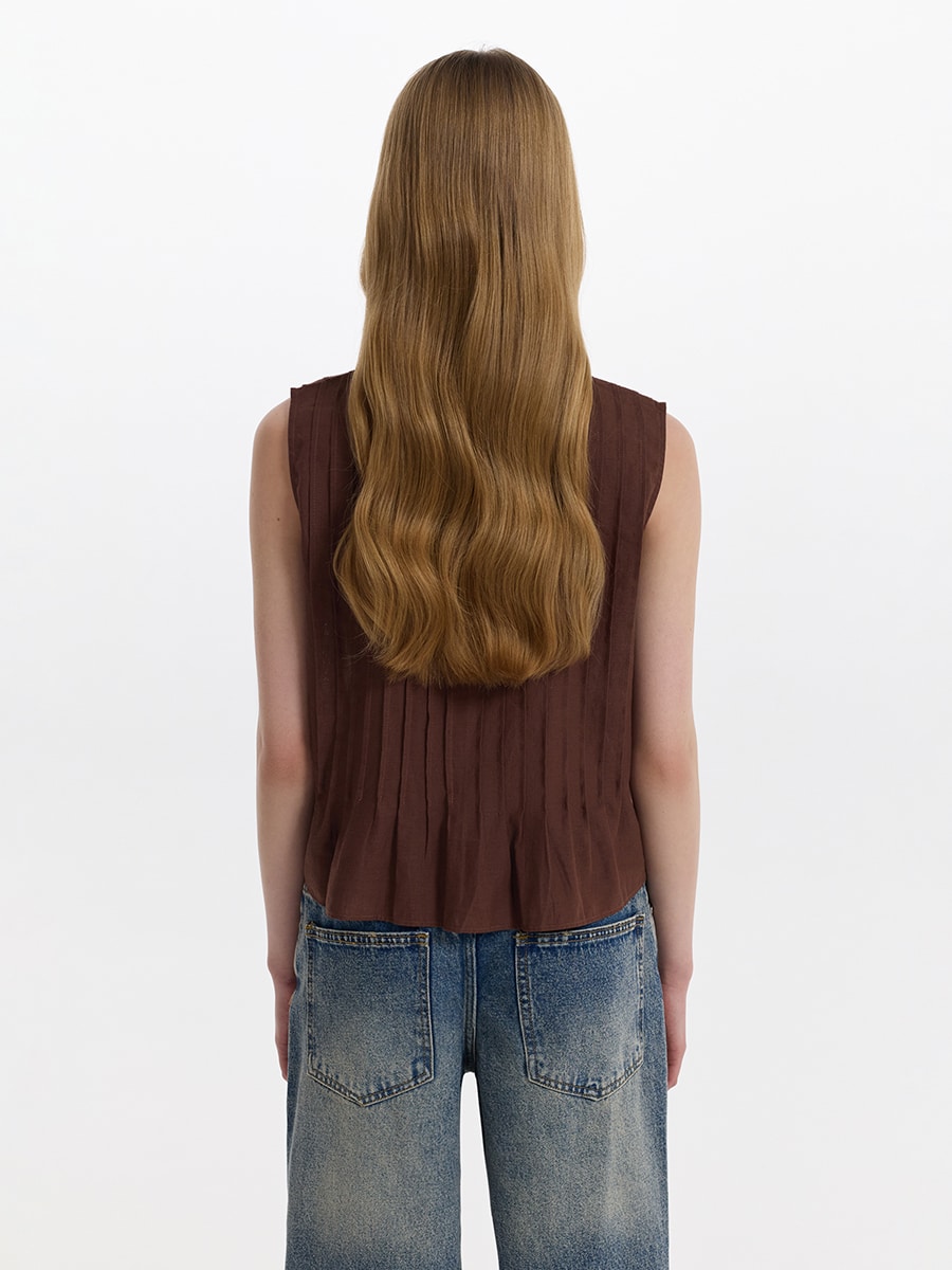 Топ из льна и хлопка