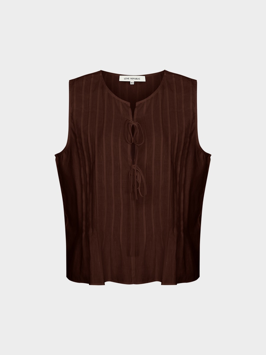 Топ из льна и хлопка