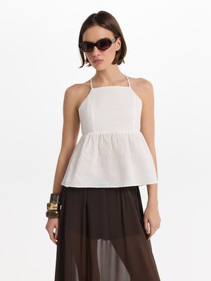 

Топ из 100% хлопка с открытой спиной