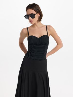 

Боди с драпировкой