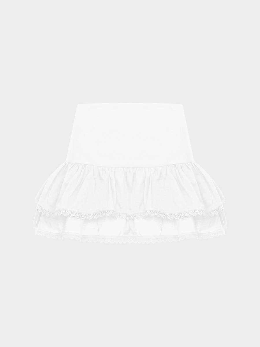 Юбка из 100% хлопка с воланами